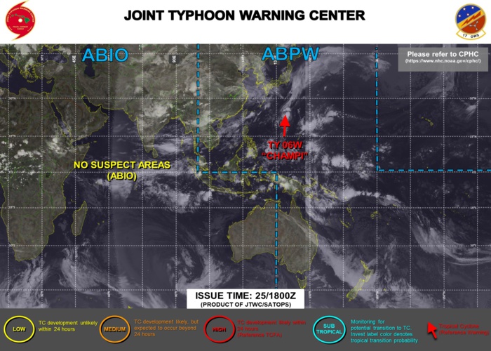 THE JTWC IS ISSUING 6HOURLY WARNINGS AND 3HOURLY SATELLITE BULLETINS ON 06W.