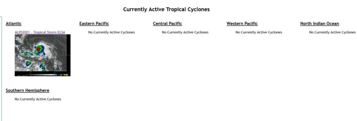 05L(ELSA) THE SOLE TROPICAL CYCLONE BEING CURRENTLY MONITORED WORLDWIDE.