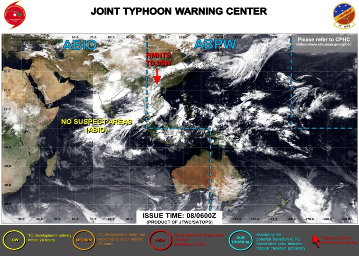 08/06UTC. NO SUSPECT AREAS WITHIN JTWC AREA OF RESPONSABILITY. 08/06UTC. NO SUSPECT AREAS WITHIN JTWC AREA OF RESPONSABILITY.