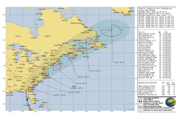 NORTH ATLANTIC. TS 05L(ELSA). WARNING 32 ISSUED AT 08/03UTC. 05L WAS BACK TO HURRICANE INTENSITY(65KNOTS/CAT 1) 24HOURS AGO OVER THE GULF OF MEXICO. IT IS NOW PUSHING INLAND.