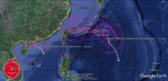 TS 09W(IN-FA) AND TS 10W. TS 09W(IN-FA) AND TS 10W.
