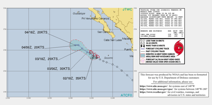 TS 10E(IGNACIO). WARNING 6 ISSUED AT 03/04UTC.