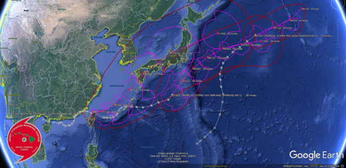 TS 13W,TS 14W AND TS 15W. KML MAPS AT 07/03UTC.