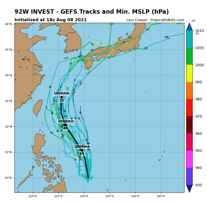 INVEST 92W. GUIDANCE. THIS SUSPECT AREA IS NOT ON THE JTWC MAP AT THE MOMENT BUT WE ARE KEEPING TABS ON IT.