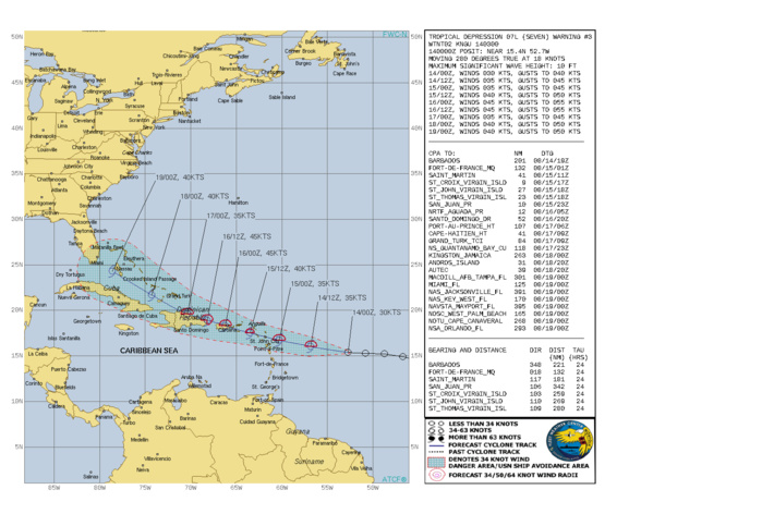 TD 07L. WARNING 3 ISSUED AT 14/03UTC.