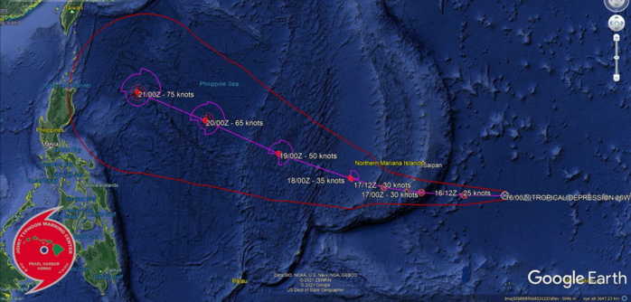 TD 16W. WARNING 23. KML.