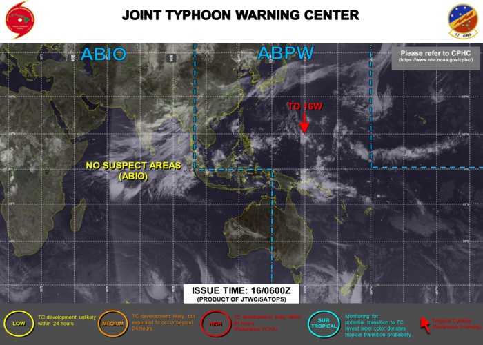 JTWC ARE ISSUING 6HOURLY WARNINGS AND 3HOURLY SATELLITE BULLETINS ON 16W.