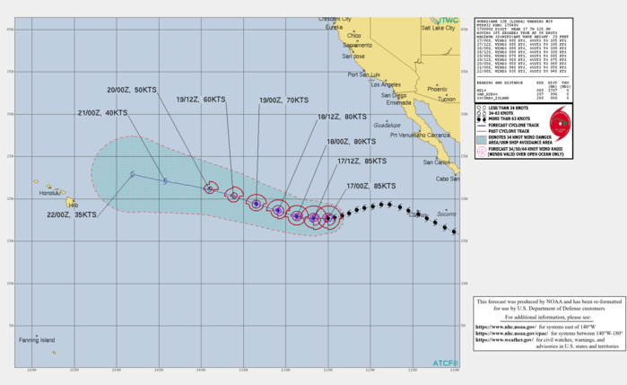 EASTERN PACIFIC. HU 12E(LINDA). WARNING 28 ISSUED AT 17/04UTC.