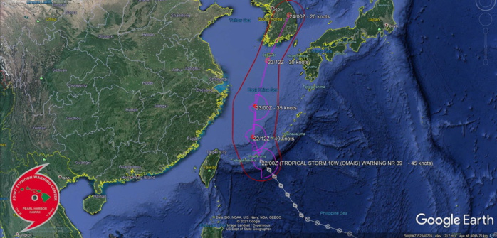 TS 16W(OMAIS). WARNING 39 ISSUED AT 22/03UTC.