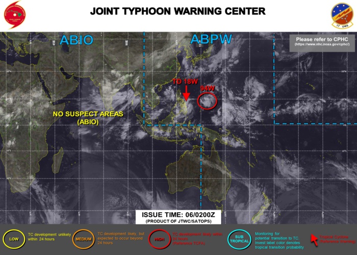 Western Pacific: TD 18W gradually intensifying and approaching the Philippines, TCFA issued for Invest 94W//Atlantic: 12L(LARRY) strong CAT 3, 06/03utc updates