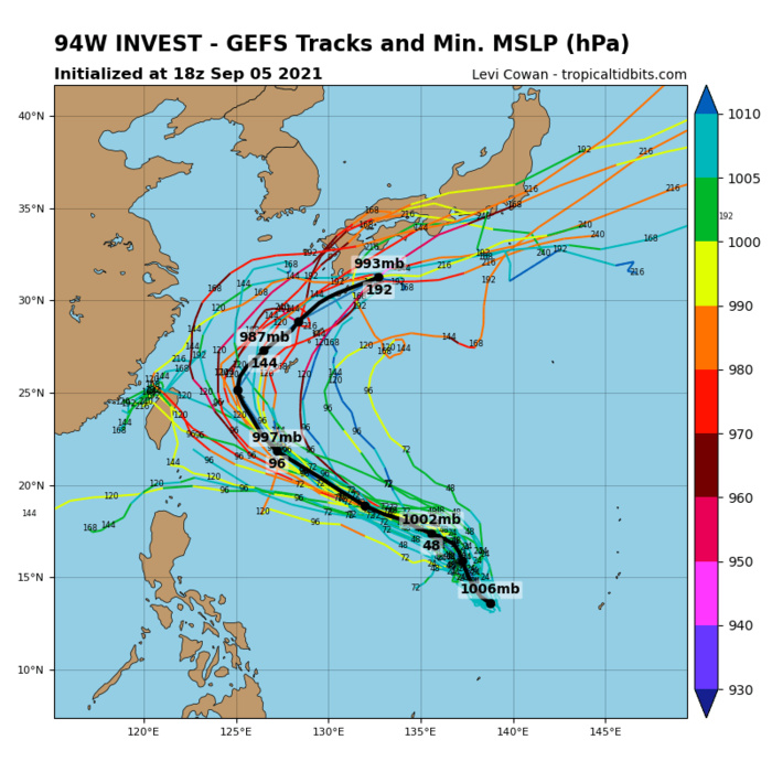INVEST 94W.GLOBAL MODELS ARE IN GOOD AGREEMENT WITH 94 TRACKING  NORTHWESTWARD WITH DEVELOPMENT AND INTENSIFICATION IN THE NEXT 12-36 HOURS.
