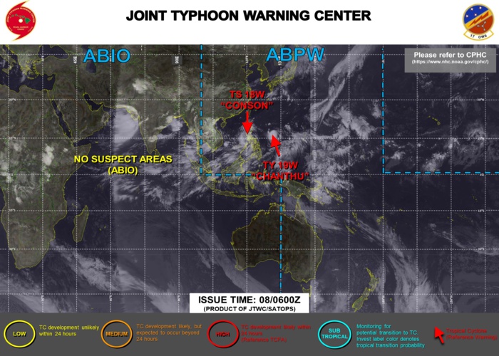 JTWC ARE ISSUING 6HOURLY WARNINGS AND 3HOURLY SATELLITE BULLETINS ON 18W AND 19W. JTWC ARE ISSUING 6HOURLY WARNINGS AND 3HOURLY SATELLITE BULLETINS ON 18W AND 19W.