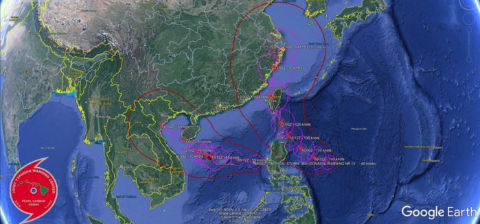 Western Pacific: 18W(CONSON) gaining strength over South China Sea/Super Typhoon 19W(CHANTHU) back at CAT 5 over the Philippine Sea,EPacific & Atlantic updates,09/03utc