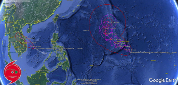 Western Pacific: TD 20W forecast to reach Typhoon/CAT 3 in 72hours/TD 21W forecast to make landfall over Vietnam in 24hours, 22/15utc updates Western Pacific: TD 20W forecast to reach Typhoon/CAT 3 in 72hours/TD 21W forecast to make landfall over Vietnam in 24hours, 22/15utc updates