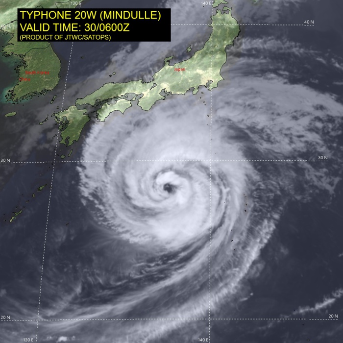 SATELLITE ANALYSIS, INITIAL POSITION AND INTENSITY DISCUSSION: ANIMATED MULTISPECTRAL SATELLITE IMAGERY (MSI) SHOWS A SYMMETRICAL SYSTEM WITH A RAGGED BUT DEFINED 65-KM EYE. FEEDER BANDS ARE SLOWLY UNRAVELING AND THE CENTRAL CONVECTION HAS WARMED UP. THE INITIAL POSITION IS PLACED WITH HIGH CONFIDENCE BASED ON THE EYE FEATURE IN THE MSI LOOP. THE INITIAL INTENSITY OF 90 KNOTS/CAT 2 IS ASSESSED WITH MEDIUM CONFIDENCE BASED ON THE MAJORITY OF AGENCY AND AUTOMATED DVORAK ESTIMATES AND REFLECTS THE WEAKENED STATE OF THE SYSTEM. THE ENVIRONMENT REMAINS FAVORABLE WITH LOW VWS, WARM SSTS, AND STRONG RADIAL OUTFLOW OFFSET BY THE INFLUX OF NEAR SURFACE COLD DRY AIR FEEDING IN FROM THE NORTHWEST. THE CYCLONE IS TRACKING ALONG THE NORTHWEST PERIPHERY OF THE SUBTROPICAL RIDGE TO THE SOUTHEAST. SATELLITE ANALYSIS, INITIAL POSITION AND INTENSITY DISCUSSION: ANIMATED MULTISPECTRAL SATELLITE IMAGERY (MSI) SHOWS A SYMMETRICAL SYSTEM WITH A RAGGED BUT DEFINED 65-KM EYE. FEEDER BANDS ARE SLOWLY UNRAVELING AND THE CENTRAL CONVECTION HAS WARMED UP. THE INITIAL POSITION IS PLACED WITH HIGH CONFIDENCE BASED ON THE EYE FEATURE IN THE MSI LOOP. THE INITIAL INTENSITY OF 90 KNOTS/CAT 2 IS ASSESSED WITH MEDIUM CONFIDENCE BASED ON THE MAJORITY OF AGENCY AND AUTOMATED DVORAK ESTIMATES AND REFLECTS THE WEAKENED STATE OF THE SYSTEM. THE ENVIRONMENT REMAINS FAVORABLE WITH LOW VWS, WARM SSTS, AND STRONG RADIAL OUTFLOW OFFSET BY THE INFLUX OF NEAR SURFACE COLD DRY AIR FEEDING IN FROM THE NORTHWEST. THE CYCLONE IS TRACKING ALONG THE NORTHWEST PERIPHERY OF THE SUBTROPICAL RIDGE TO THE SOUTHEAST.