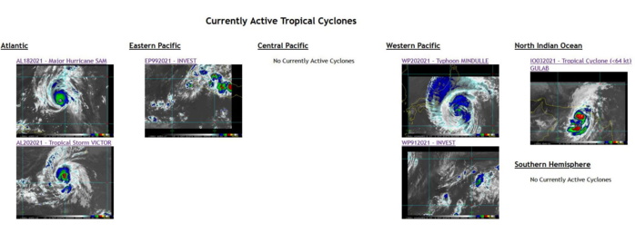 TY 20W(MINDULLE) now over cooler seas//Arabian Sea: TC 03B(GULAB) to intensify to CAT 1 by 36h//Atlantic:18L(SAM) still a formidable Hurricane,01/03utc TY 20W(MINDULLE) now over cooler seas//Arabian Sea: TC 03B(GULAB) to intensify to CAT 1 by 36h//Atlantic:18L(SAM) still a formidable Hurricane,01/03utc