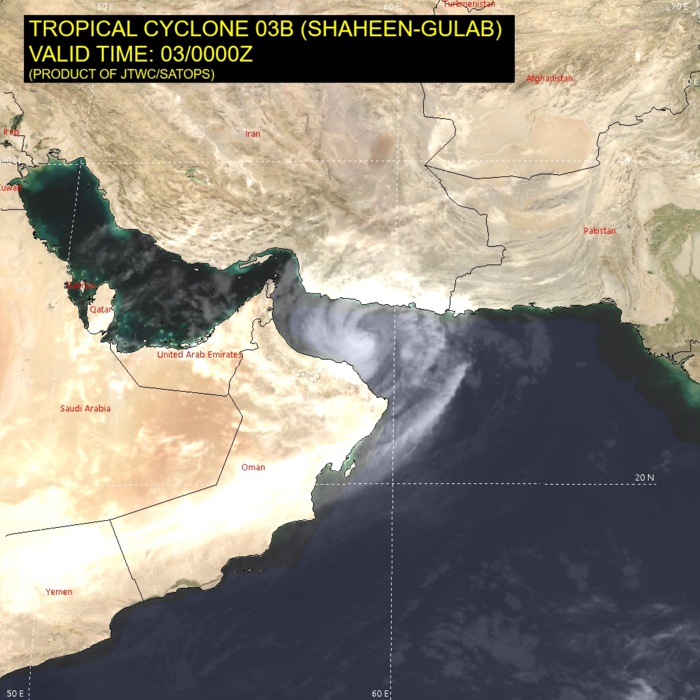 Invest 92W: Tropical Cyclone Formation Alert East of Mindanao//TC 03B(SHAHEEN-GULAB) CAT 1, approaching Oman//Atlantic: 18L(SAM) still a CAT3,03/03utc