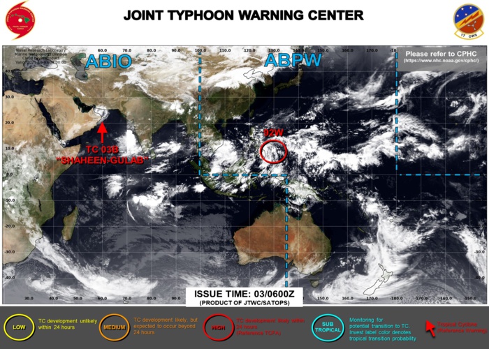 JTWC IS ISSUING 6HOURLY WARNINGS ON TC 03B. 3HOURLY SATELLITE BULLETINS ARE ISSUED ON TC 03B AND INVEST 92W.
