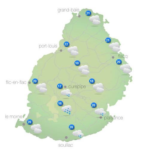 ILES SOEURS: Mercredi 06 Octobre 2021: le temps change demain Jeudi alors que le front froid traverse la RÉUNION puis MAURICE