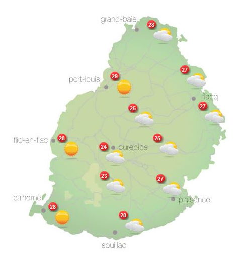 ILES SOEURS: Vendredi 08 Octobre 2021: les prévisions du temps pour MAURICE et la RÉUNION