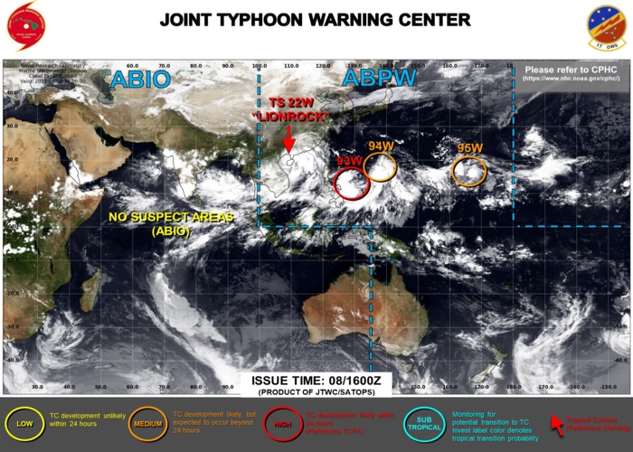 Philippine Sea: Tropical Cyclone formation Alert for Invest 93W, 08/1530utc