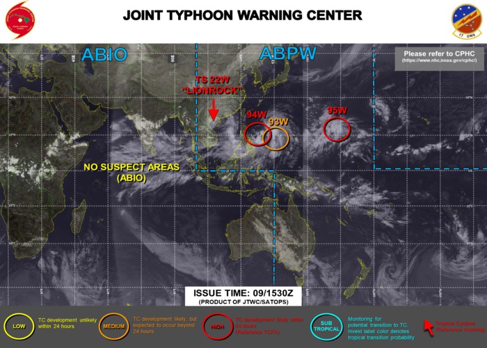 Western North Pacific: still active with Invests 94W rotating around 94W ! 09/03utc updates