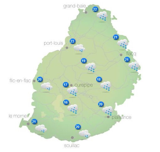 ILES SOEURS: Dimanche 10 Octobre 2021: les prévisions du temps pour MAURICE et la RÉUNION