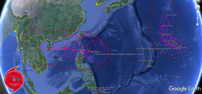 TS 24W(KOMAPSU) and TS 23W(NAMTHEUN) both intensifying gradually//Eastern North Pacific:TD 16E set to intensify markedly next 48h,10/16utc TS 24W(KOMAPSU) and TS 23W(NAMTHEUN) both intensifying gradually//Eastern North Pacific:TD 16E set to intensify markedly next 48h,10/16utc