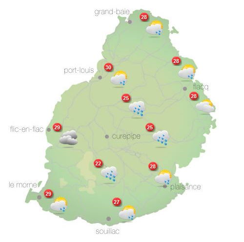 ILES SOEURS: Mercredi 13 Octobre 2021: les prévisions du temps pour MAURICE et la RÉUNION