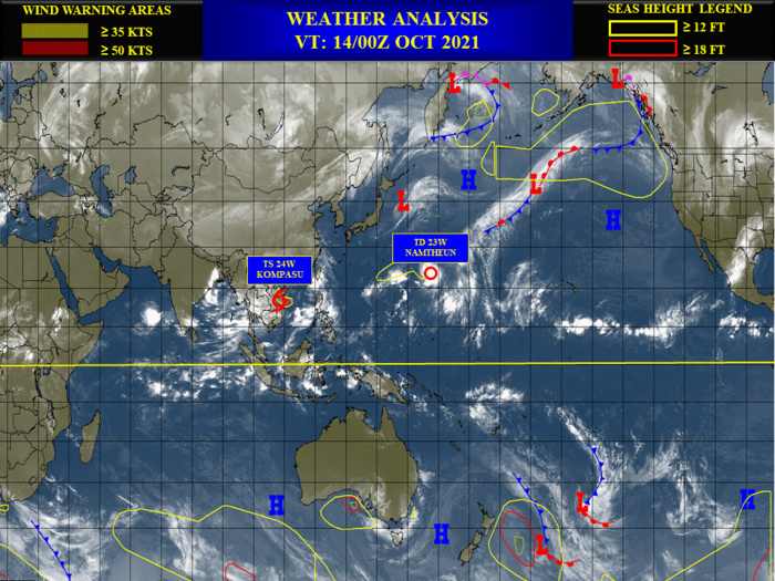 TD 24W(KOMPASU) Final Warning/ TS 23W(NAMTHEUN) taking on Subtropical features/TD 16E(PAMELA) Final Warning,14/09utc