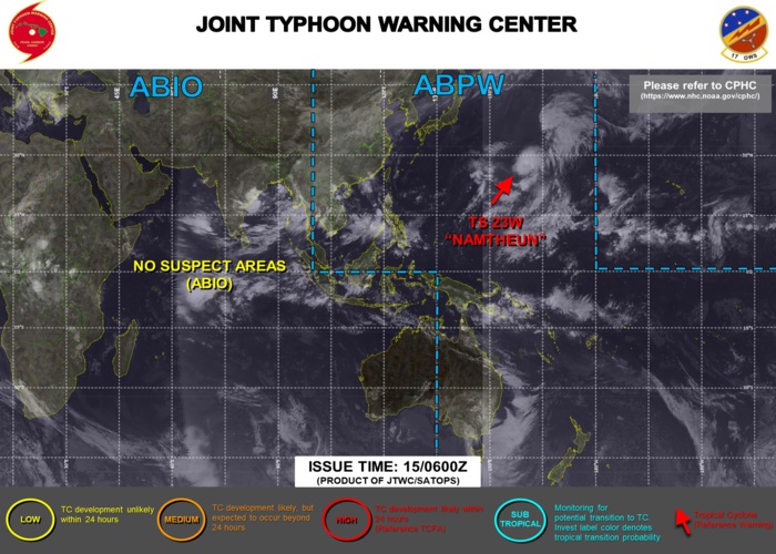 JTWC IS ISSUING 6HOURLY WARNINGS AND 3HOURLY SATELLITE BULLETINS ON TS 23W. JTWC IS ISSUING 6HOURLY WARNINGS AND 3HOURLY SATELLITE BULLETINS ON TS 23W.