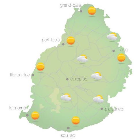 Météo ILES SOEURS: prévisions pour le Samedi 16 Octobre 2021 pour MAURICE et la RÉUNION, tendances pour Dimanche/semaine prochaine