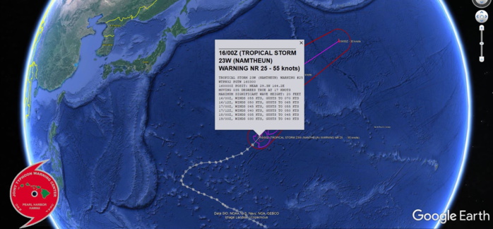 TS 23W(NAMTHEUN) Smap and Ascat-c suggested winds just below Typhoon intensity near the center, 16/03utc TS 23W(NAMTHEUN) Smap and Ascat-c suggested winds just below Typhoon intensity near the center, 16/03utc