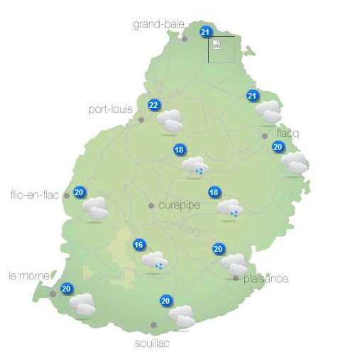 Météo ILES SOEURS: prévisions du temps pour ce Dimanche 17 Octobre 2021 pour MAURICE et la RÉUNION