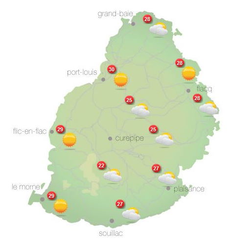 Météo ILES SOEURS: prévisions du temps pour ce Lundi 18 Octobre 2021 pour MAURICE et la RÉUNION, tendances semaine