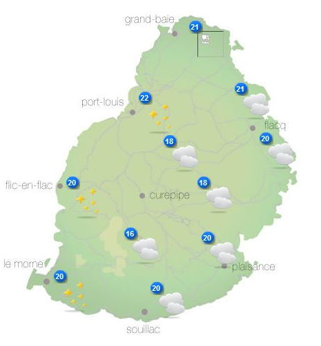 Météo ILES SOEURS: prévisions du temps pour ce Lundi 18 Octobre 2021 pour MAURICE et la RÉUNION, tendances semaine