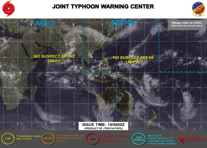JTWC: no suspect areas, 19/06utc up-date JTWC: no suspect areas, 19/06utc up-date