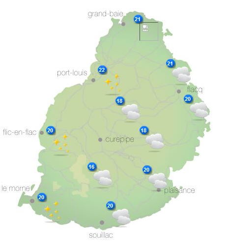 Météo ILES SOEURS: prévisions ce Mercredi 20 Octobre 2021 pour MAURICE et la RÉUNION, tendances weekend