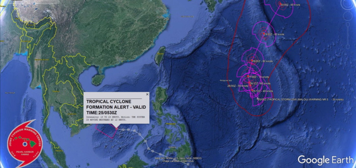 25W(MALOU) intensifying next 3 days/Tropical cyclone Formation alert for Invest 99W//17E(RICK) reaching CAT 2 and making landfall,25/06utc 25W(MALOU) intensifying next 3 days/Tropical cyclone Formation alert for Invest 99W//17E(RICK) reaching CAT 2 and making landfall,25/06utc