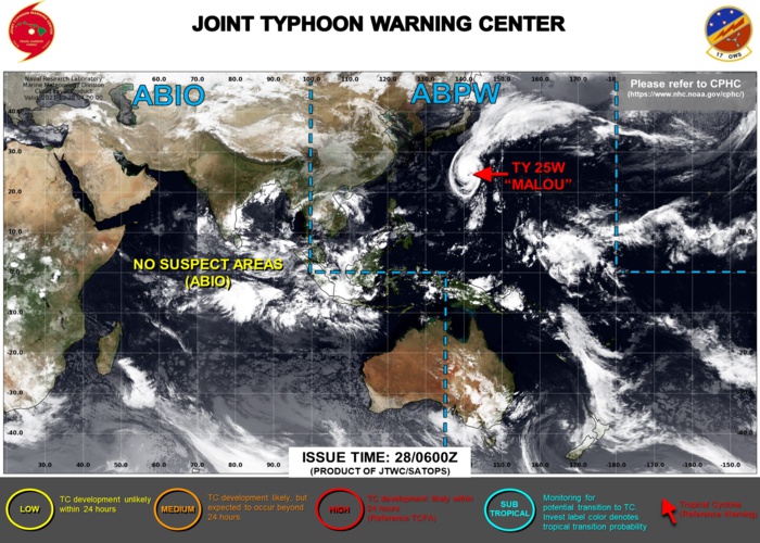 JTWC IS ISSUING 6HOURLY WARNINGS AND 3HOURLY SATELLITE BULLETINS ON TY 25W.