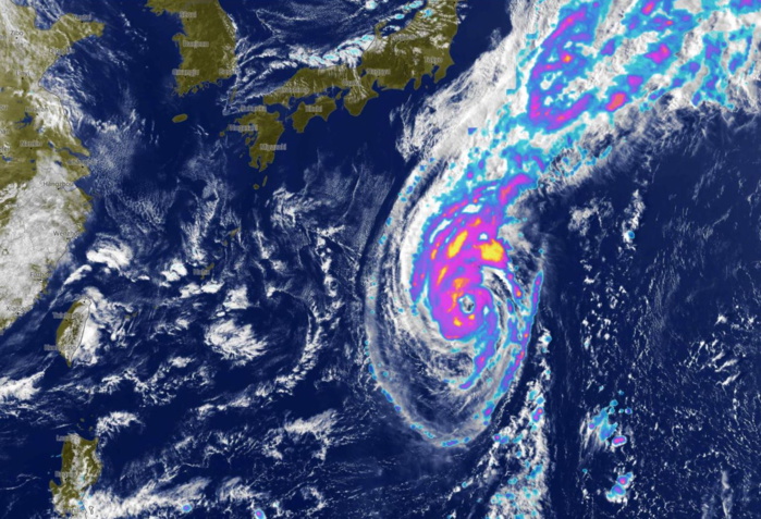 SATELLITE ANALYSIS, INITIAL POSITION AND INTENSITY DISCUSSION: ANIMATED MULTISPECTRAL SATELLITE IMAGERY SHOWS A LARGE EYE 150/165 KM IN DIAMETER WITH MULTIPLE EMBEDDED MESOVORTICES. THE RING OF  DEEP CONVECTION ENCIRCLING THE EYE HAS ERODED ON THE SOUTHERN SIDE DURING THE PAST SIX HOURS, AND THE INNER CORE MAINTAINS A  GENERALLY RAGGED APPEARANCE. GFS MODEL DIAGNOSTICS SHOW THAT THE  STRONGEST VERTICAL SHEAR IS IN THE 850-450 MB LAYER, COLOCATED  WITH A MID-LEVEL DRY AIR LAYER TO THE WEST OF THE TYPHOON. THE  RESULTING INWARD TRANSPORT OF DRY MID-LEVEL AIR INTO THE CORE OF  THE CYCLONE MAY BE CONTRIBUTING TO THE RAGGED CONVECTIVE  STRUCTURE. THE INITIAL INTENSITY IS HELD STEADY AT 80 KNOTS/CAT 1 BASED ON  A 272030Z SENTINNEL-1B SAR PASS SHOWING A BAND OF 75-80 KNOT WINDS  IN THE SOUTHEAST QUADRANT, BROADLY SUPPORTED BY SUBJECTIVE DVORAK  ESTIMATES OF T4.5 (77 KT) AND T5.0 (90 KT) FROM VARIOUS AGENCIES. SATELLITE ANALYSIS, INITIAL POSITION AND INTENSITY DISCUSSION: ANIMATED MULTISPECTRAL SATELLITE IMAGERY SHOWS A LARGE EYE 150/165 KM IN DIAMETER WITH MULTIPLE EMBEDDED MESOVORTICES. THE RING OF  DEEP CONVECTION ENCIRCLING THE EYE HAS ERODED ON THE SOUTHERN SIDE DURING THE PAST SIX HOURS, AND THE INNER CORE MAINTAINS A  GENERALLY RAGGED APPEARANCE. GFS MODEL DIAGNOSTICS SHOW THAT THE  STRONGEST VERTICAL SHEAR IS IN THE 850-450 MB LAYER, COLOCATED  WITH A MID-LEVEL DRY AIR LAYER TO THE WEST OF THE TYPHOON. THE  RESULTING INWARD TRANSPORT OF DRY MID-LEVEL AIR INTO THE CORE OF  THE CYCLONE MAY BE CONTRIBUTING TO THE RAGGED CONVECTIVE  STRUCTURE. THE INITIAL INTENSITY IS HELD STEADY AT 80 KNOTS/CAT 1 BASED ON  A 272030Z SENTINNEL-1B SAR PASS SHOWING A BAND OF 75-80 KNOT WINDS  IN THE SOUTHEAST QUADRANT, BROADLY SUPPORTED BY SUBJECTIVE DVORAK  ESTIMATES OF T4.5 (77 KT) AND T5.0 (90 KT) FROM VARIOUS AGENCIES.