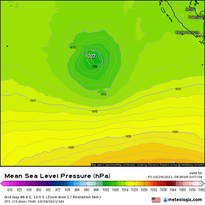 THE AREA OF CONVECTION (INVEST 93S) PREVIOUSLY LOCATED  NEAR 6.6S 86.6E IS NOW LOCATED NEAR 7.8S 87.1E, APPROXIMATELY 1610 KM  EAST OF DIEGO GARCIA. ANIMATED MULTISPECTRAL SATELLITE IMAGERY  DEPICTS FLARING CONVECTION PARTIALLY OBSCURING A LOW LEVEL  CIRCULATION (LLC) THAT HAS BECOME MORE WELL DEFINED. A 290028Z SSMIS  91GHZ IMAGE SHOWS DEEP CONVECTION IN THE WESTERN SEMICIRCLE AS WELL  AS FORMATIVE BANDING WRAPPING INTO THE LLC. ENVIRONMENTAL ANALYSIS  INDICATES MARGINAL CONDITIONS FOR DEVELOPMENT WITH STRONG OUTFLOW  AND WARM (28-29C) SEA SURFACE TEMPERATURES OFFSET BY STRONG (30+ KT)  VERTICAL WINDSHEAR. GLOBAL MODELS CONTINUE TO AGREE THAT 93S WILL  TRACK WEST-SOUTHWESTWARD OVER THE NEXT 48 HOURS. MAXIMUM SUSTAINED  SURFACE WINDS ARE ESTIMATED AT 30 TO 35 KNOTS. MINIMUM SEA LEVEL  PRESSURE IS ESTIMATED TO BE NEAR 1002 MB. THE POTENTIAL FOR THE  DEVELOPMENT OF A SIGNIFICANT TROPICAL CYCLONE WITHIN THE NEXT 24  HOURS IS UPGRADED TO MEDIUM.