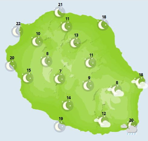 ILES SOEURS: prévisions+cartes détaillées pour ce Dimanche 31 Octobre 2021 + Lundi 1ier et Mardi 2 Novembre 