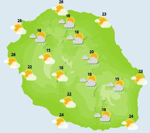 ILES SOEURS: prévisions+cartes détaillées pour ce Dimanche 31 Octobre 2021 + Lundi 1ier et Mardi 2 Novembre 