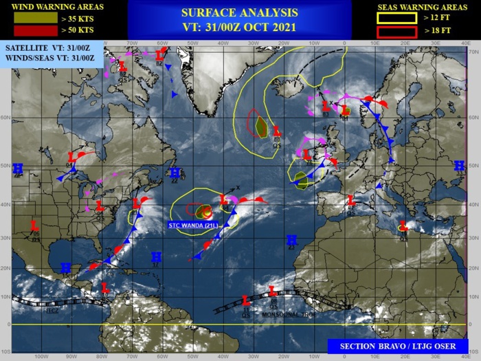 Invest 90W removed from the map//Invest 93S down-graded to Low//21L(WANDA) is subtropical and intensifying, 31/10utc updates