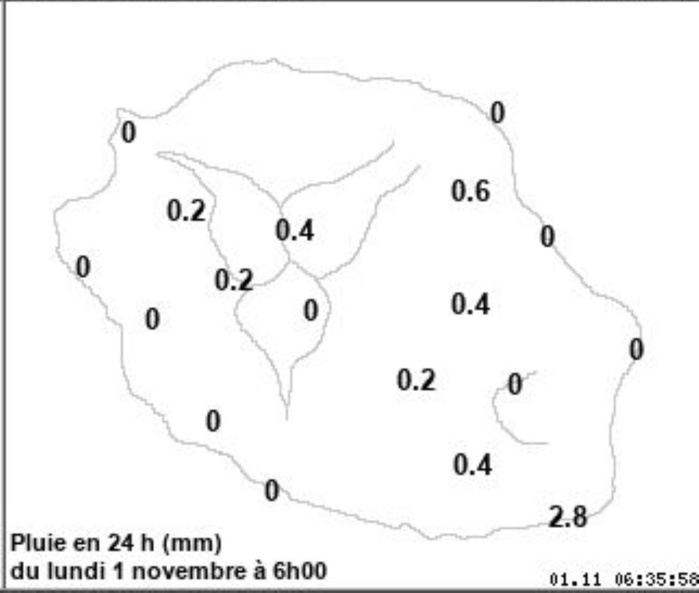 MÉTÉO RÉUNION. Vous pouvez agrandir l'image en cliquant et en l'élargissant avec vos doigts. MÉTÉO RÉUNION. Vous pouvez agrandir l'image en cliquant et en l'élargissant avec vos doigts.