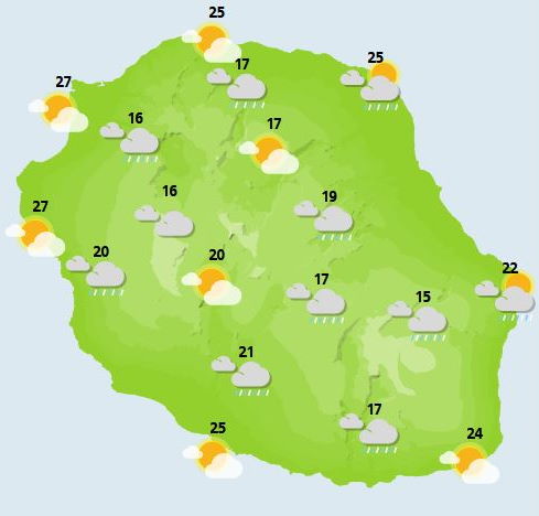 ILES SOEURS: prévisions+cartes détaillées pour les 2,3 et 4 Novembre 2021 pour MAURICE et la RÉUNION, orages et résidus de 93S à bonne distance