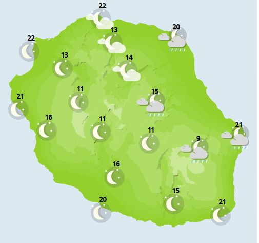 ILES SOEURS: prévisions+cartes détaillées pour les 2,3 et 4 Novembre 2021 pour MAURICE et la RÉUNION, orages et résidus de 93S à bonne distance