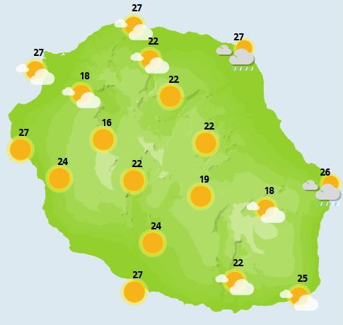 ILES SOEURS: prévisions+cartes détaillées pour les 2,3 et 4 Novembre 2021 pour MAURICE et la RÉUNION, orages et résidus de 93S à bonne distance