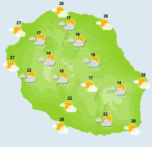 ILES SOEURS: prévisions+cartes détaillées pour les 2,3 et 4 Novembre 2021 pour MAURICE et la RÉUNION, orages et résidus de 93S à bonne distance